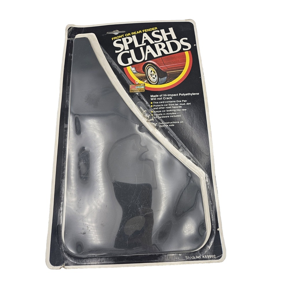 Vintage Kmart Splash Guards Front‎ or Rear Fender Black Polyethylene NOS Stock